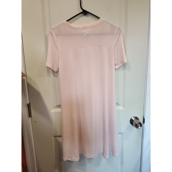 Women's Workshop Short Sleeve Jersey Shirt Dress Light Pink XS - Picture 2 of 5
